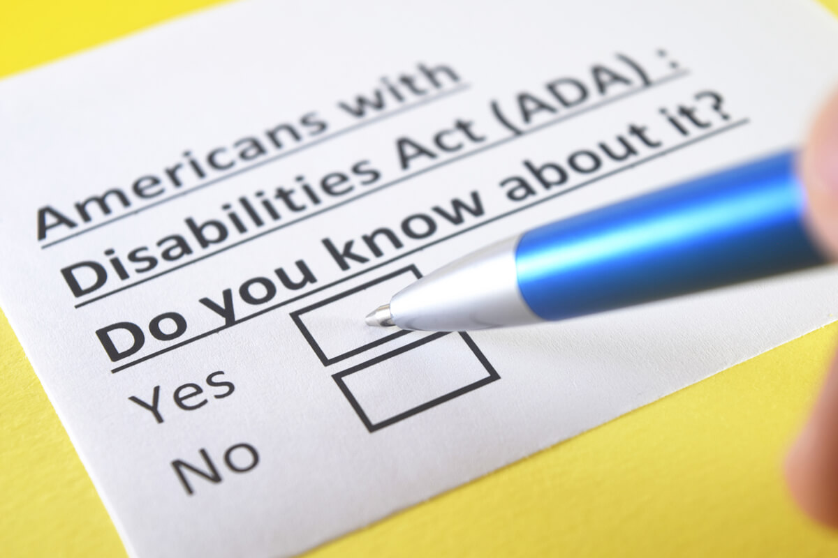 Americans with disabilities act(ADA): do you know about it? Yes or no