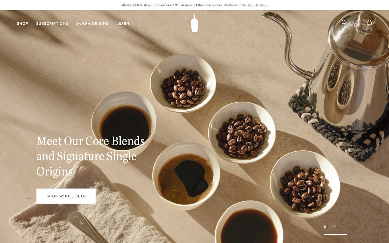 Blue Bottle Coffee Website