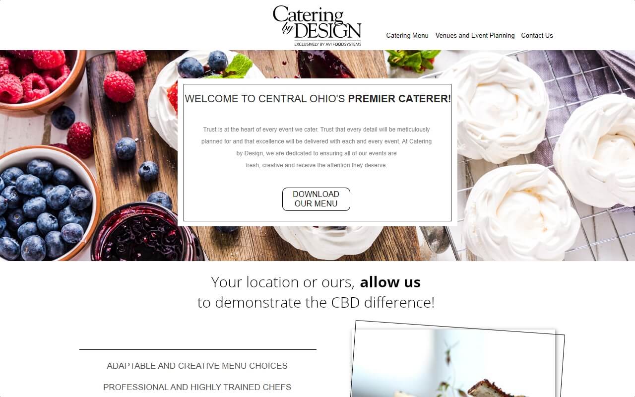Catering By Design Website