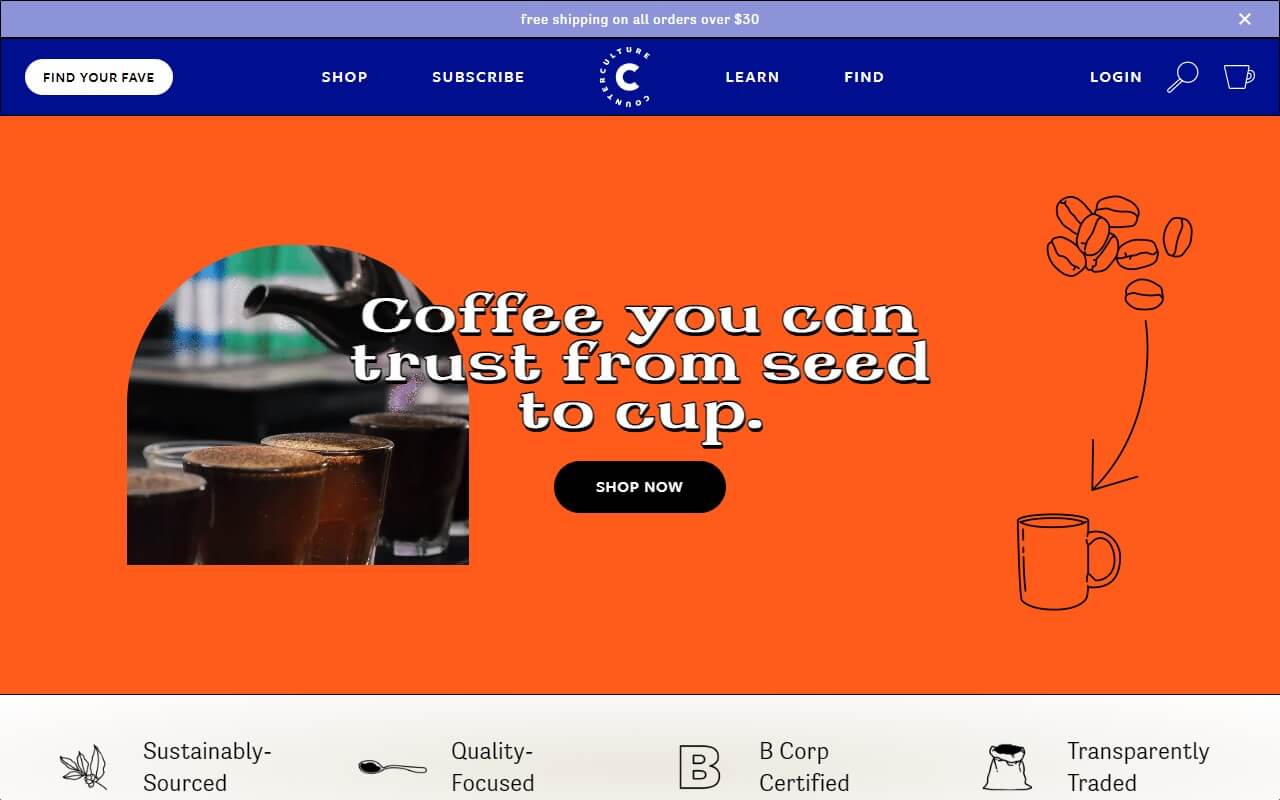 Counter Culture Coffee Website