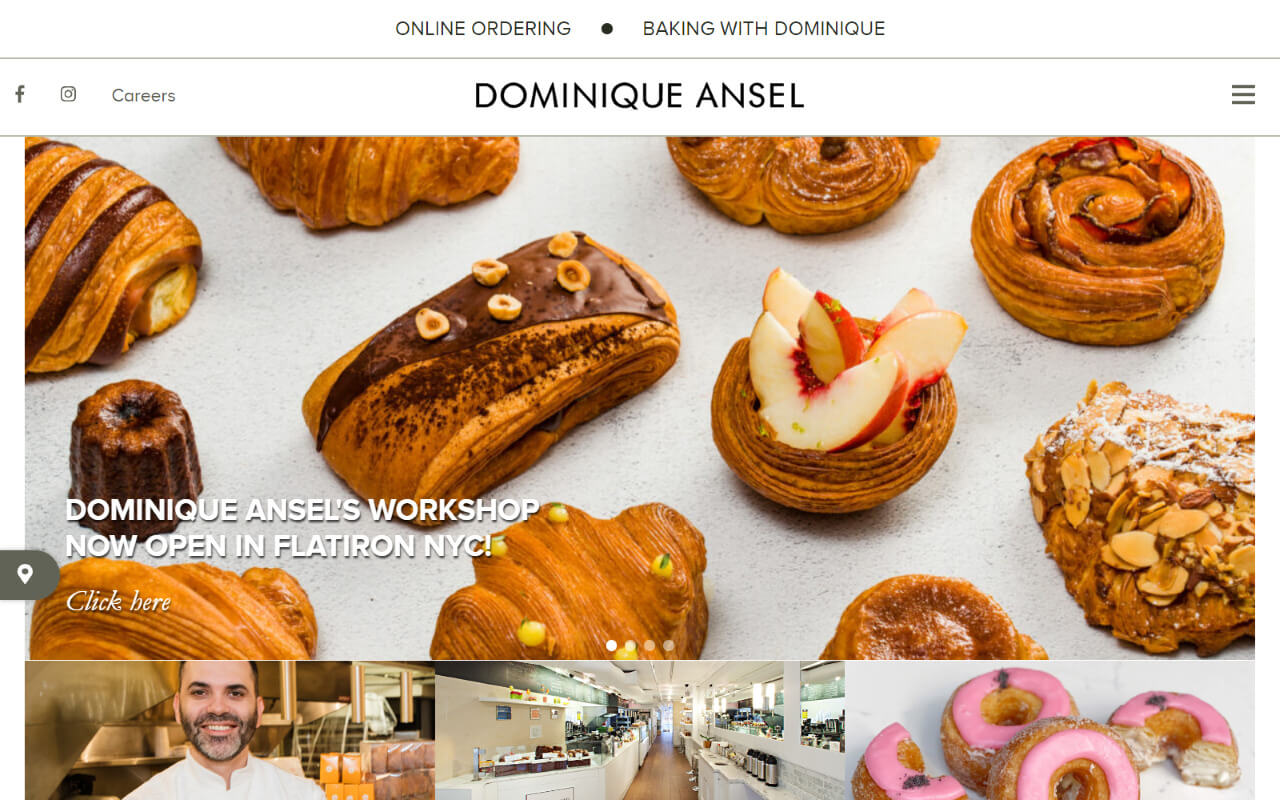 Dominique Ansel Bakery Website