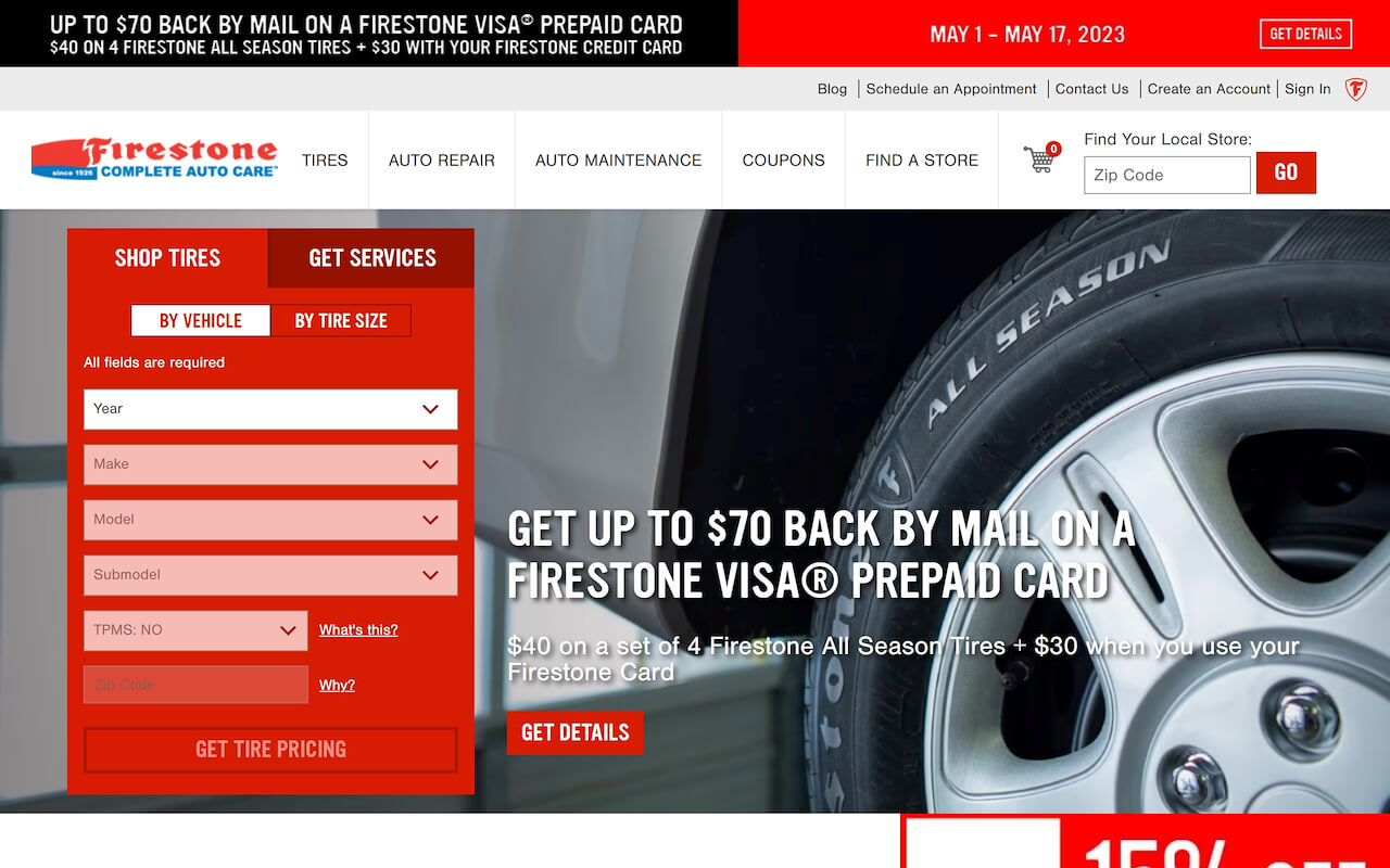Firestone Complete Auto Care Website