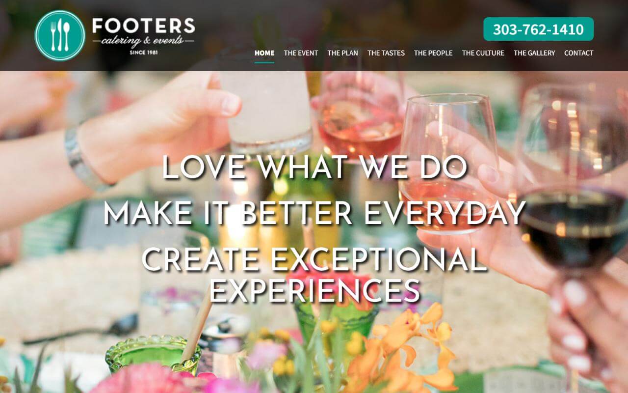 Footers Catering Website