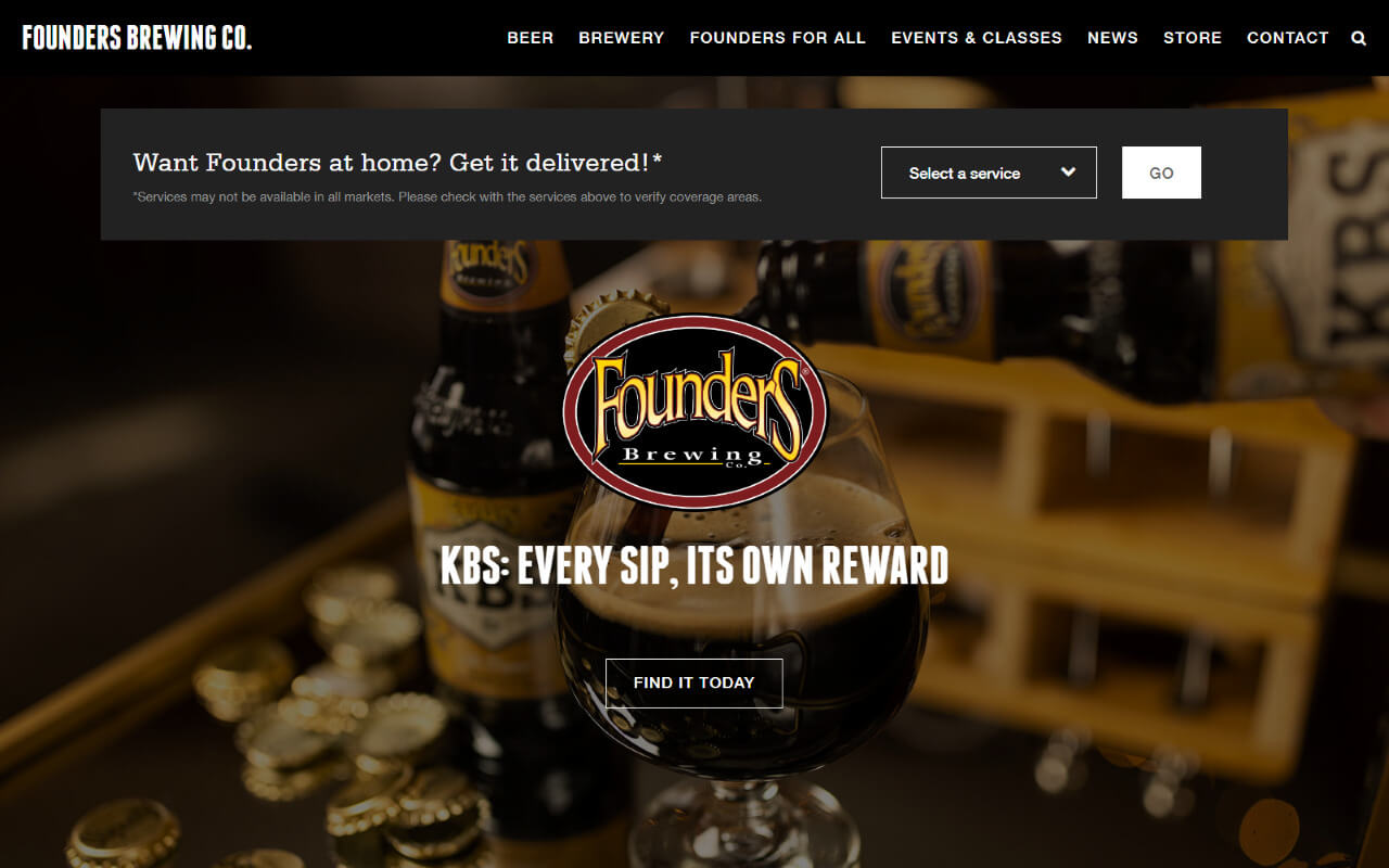 Founders Brewing Website