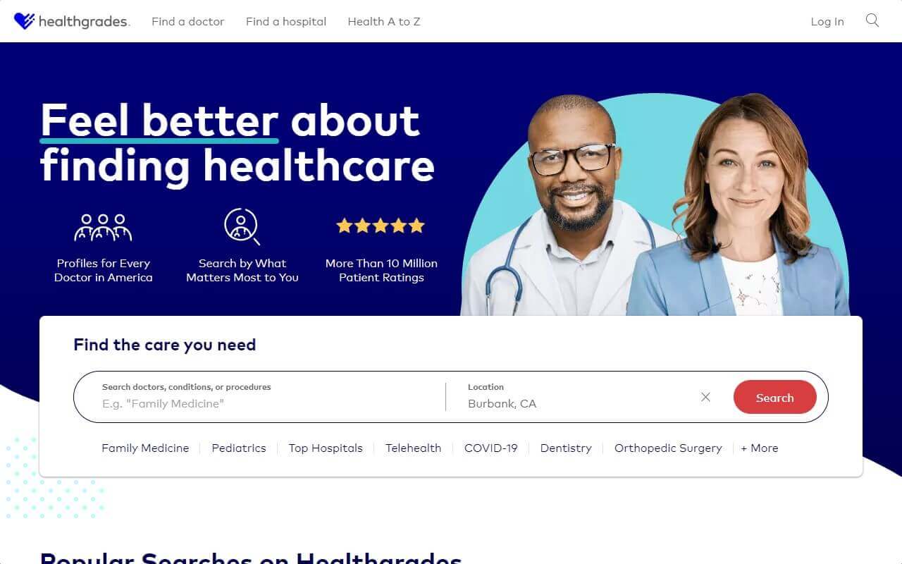 Healthgrades Website