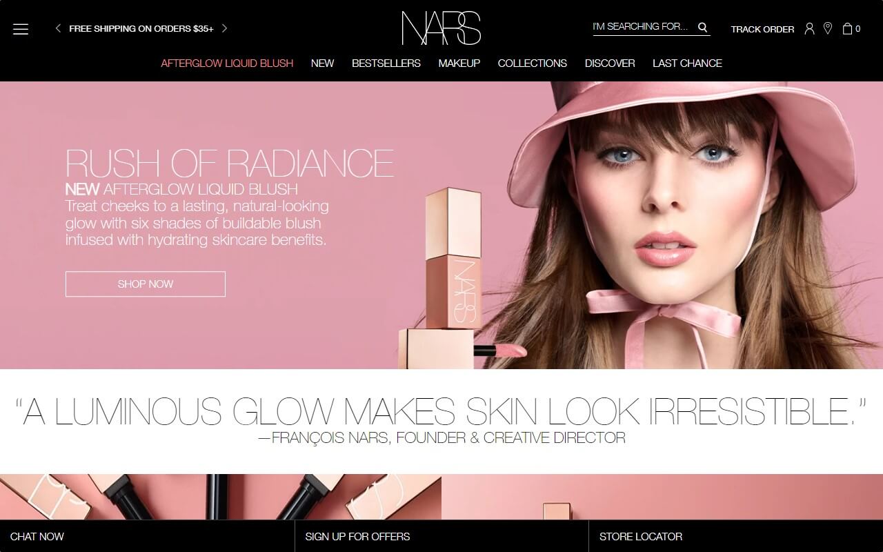 NARS Cosmetics Website