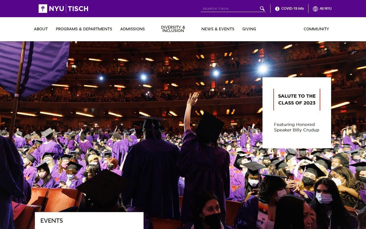 NYU Tisch School Website