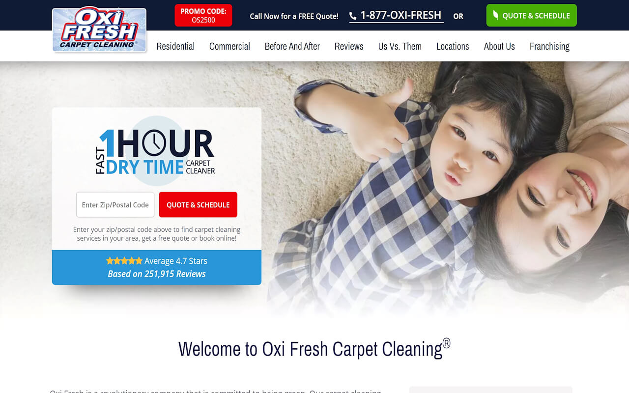 Oxi Fresh Website