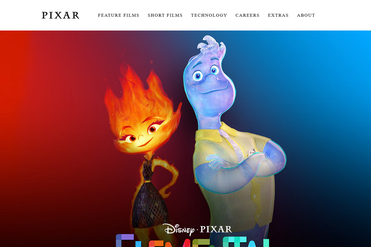 Pixar Website
