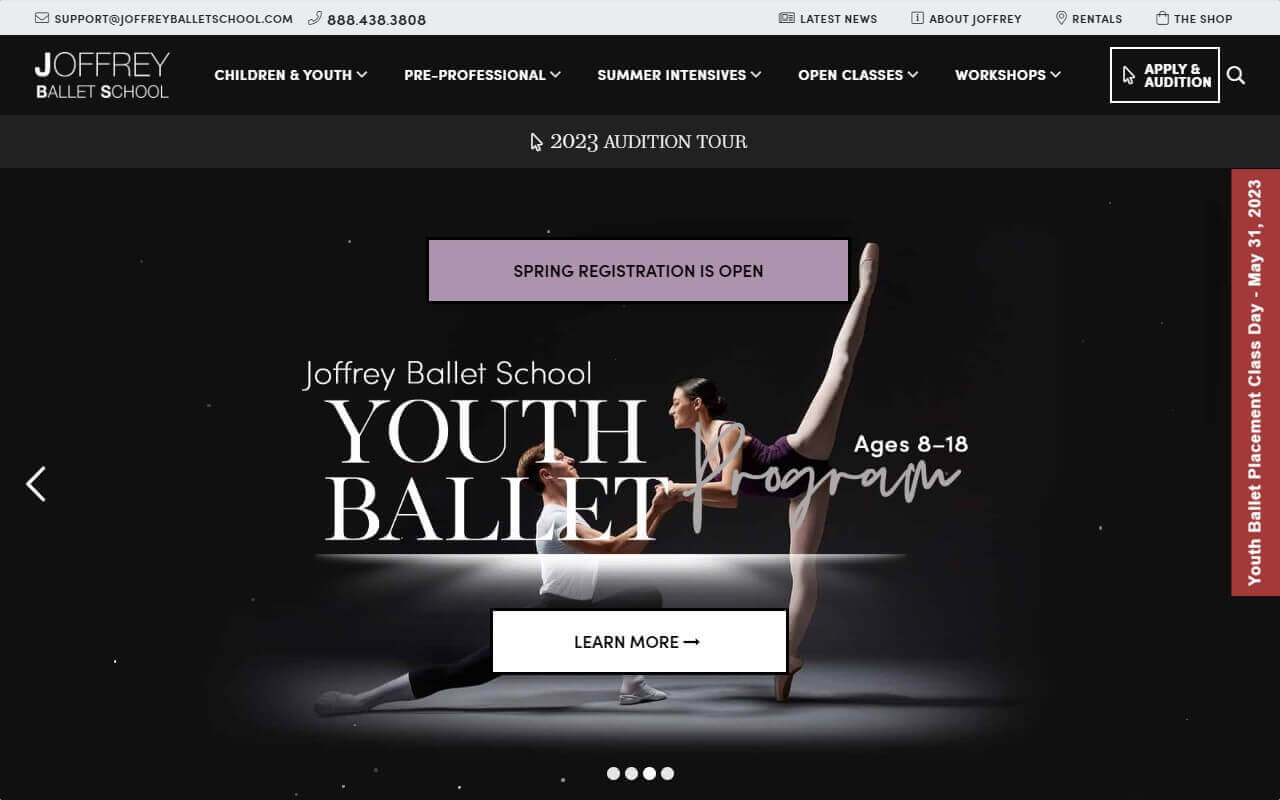 The Joffrey Ballet School Website