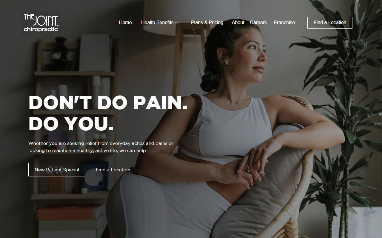 The Joint Chiropractic Website
