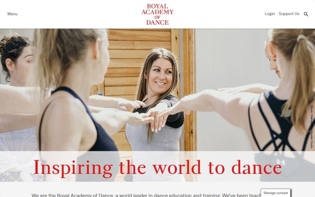 The Royal Academy of Dance Website