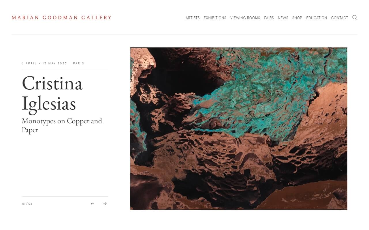 Marian Goodman Gallery Website
