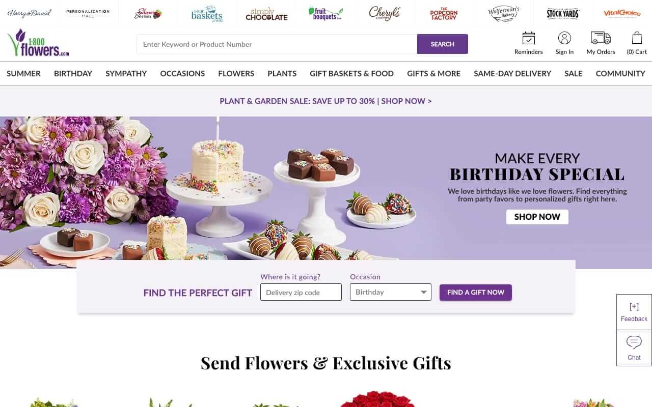 1-800 Flowers Website