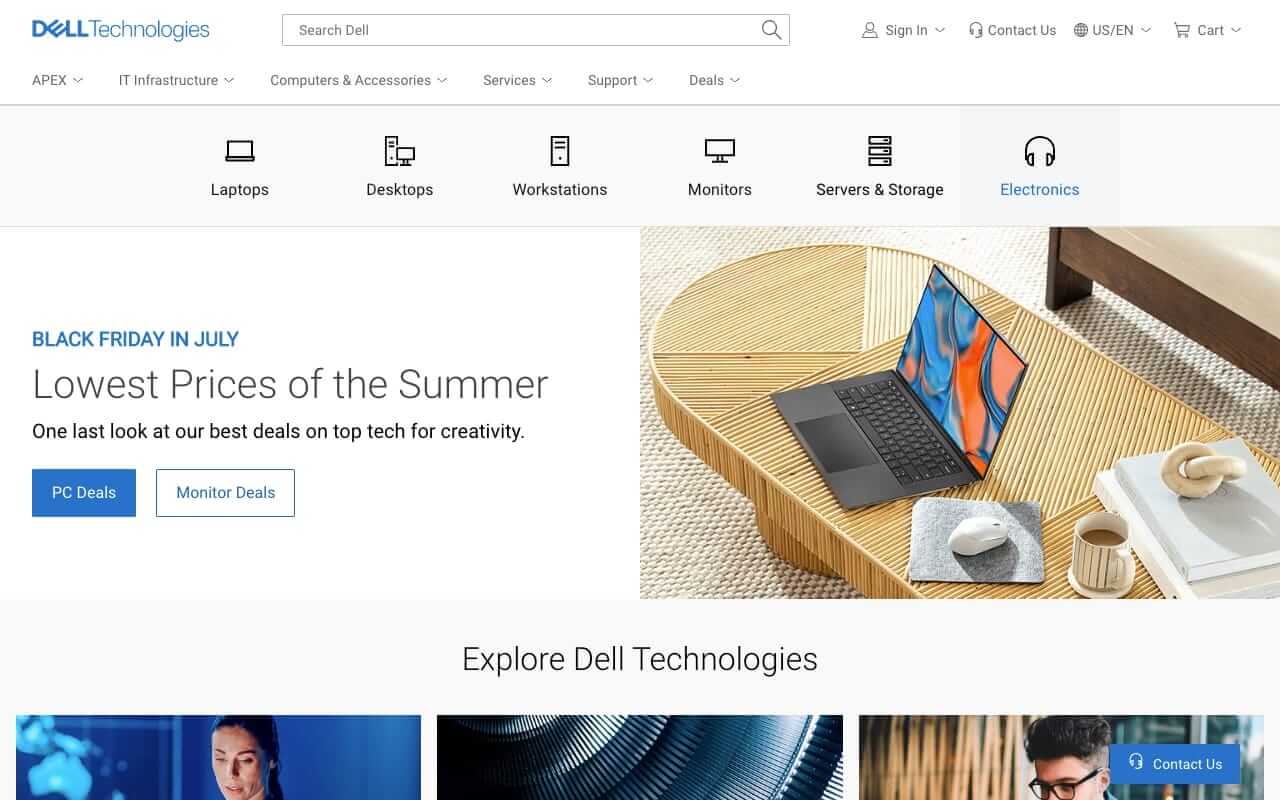 Dell Technologies Website