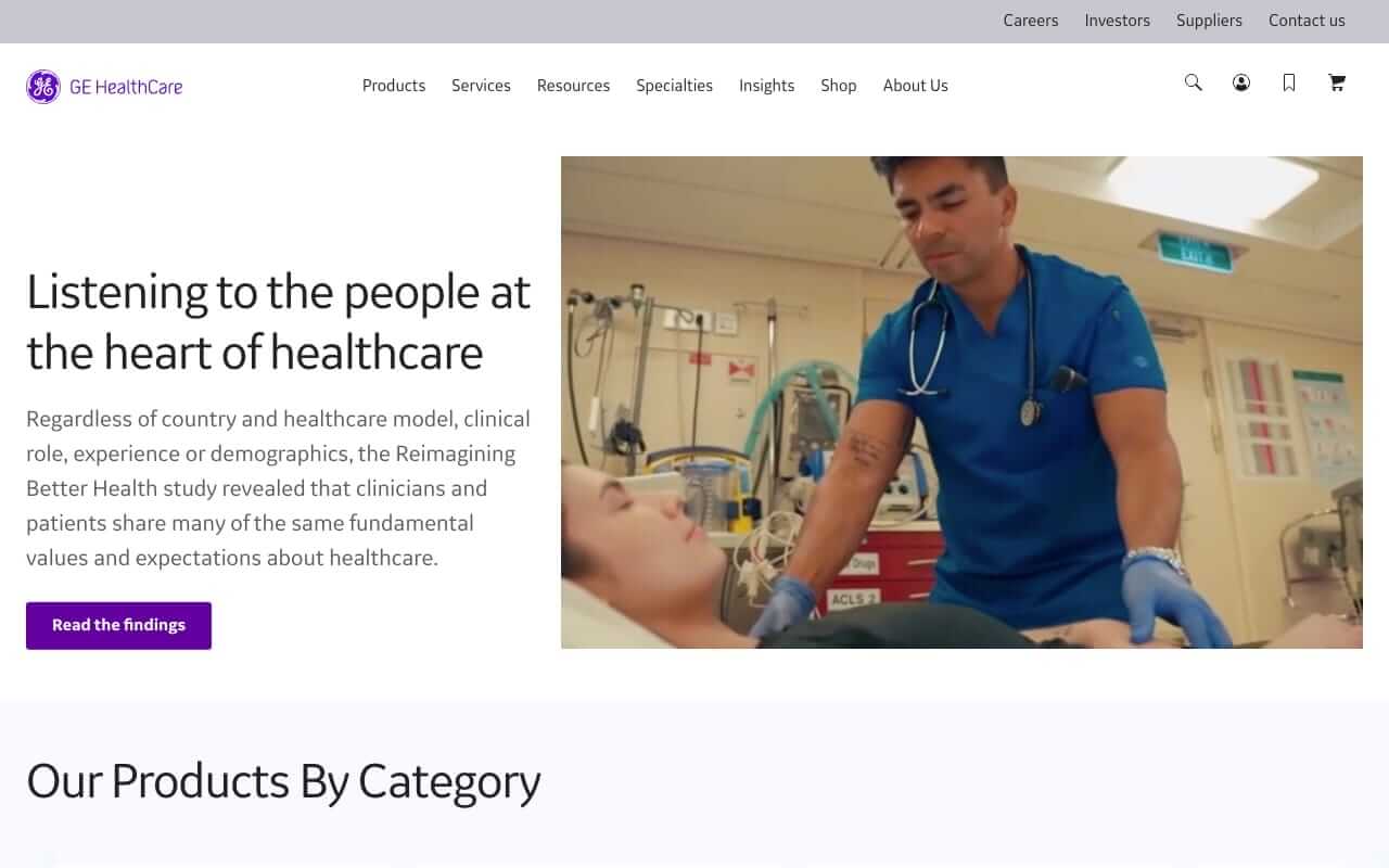 GE Healthcare Website