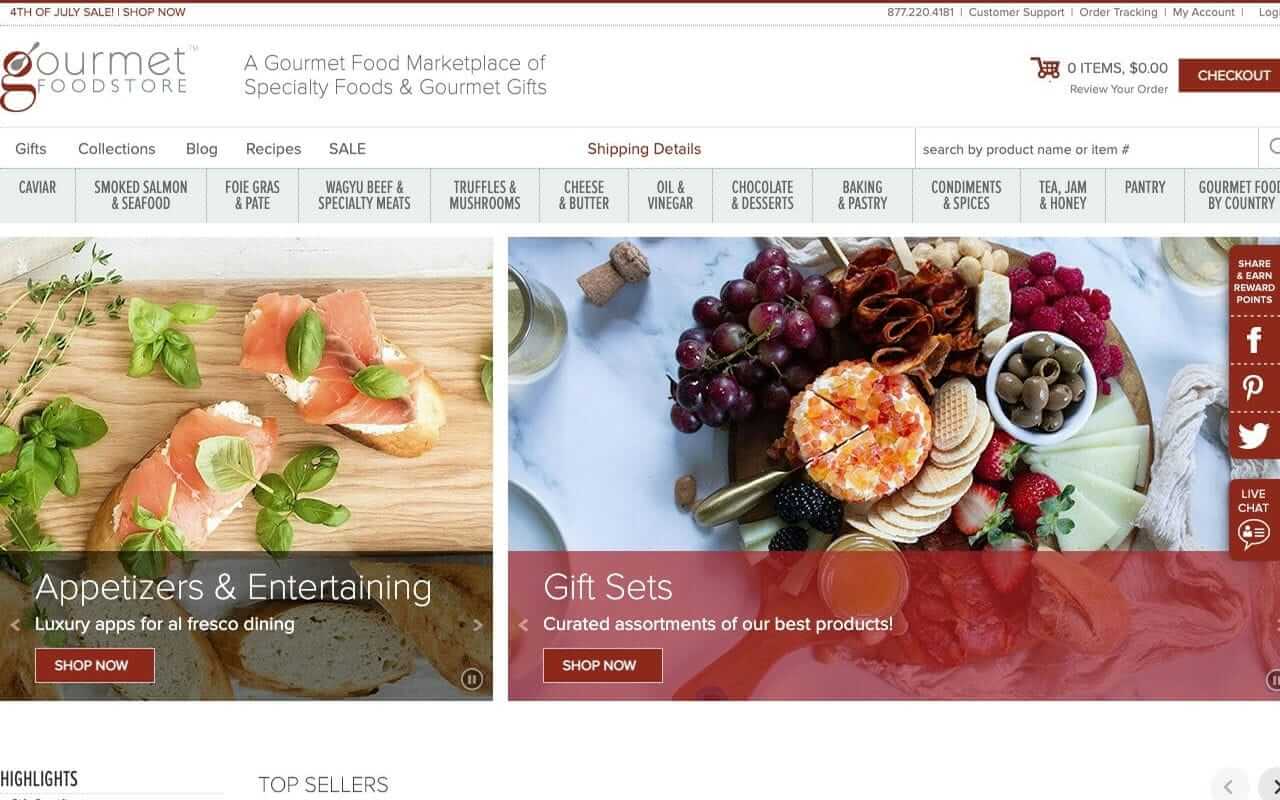 Gourmet Food Store Website