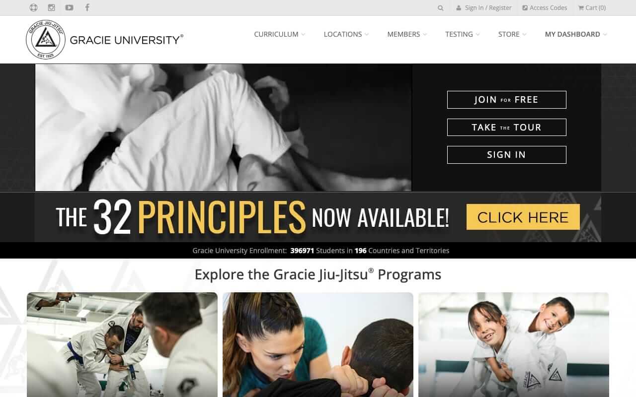 Gracie University Website