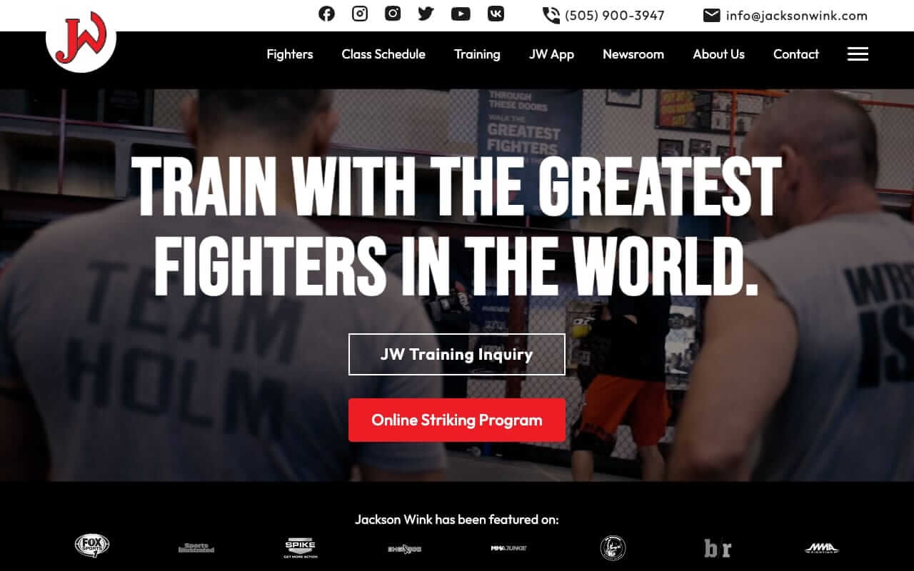 Jackson Wink MMA Academy Website