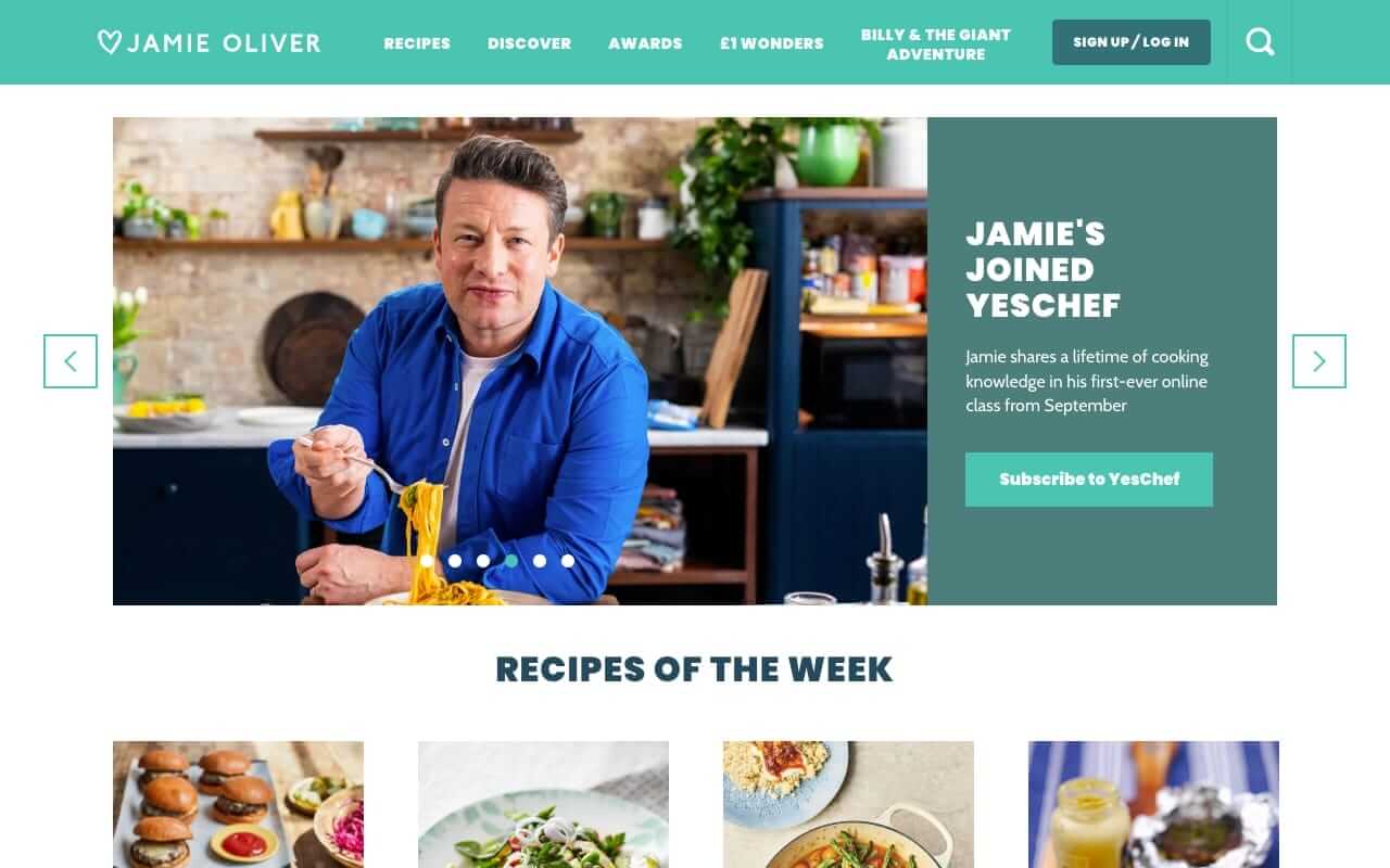 Jamie Oliver Website