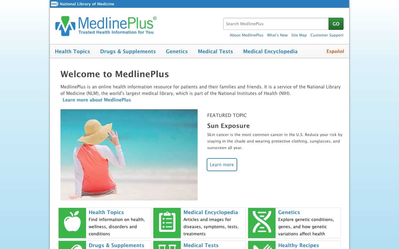 Medline Plus Website