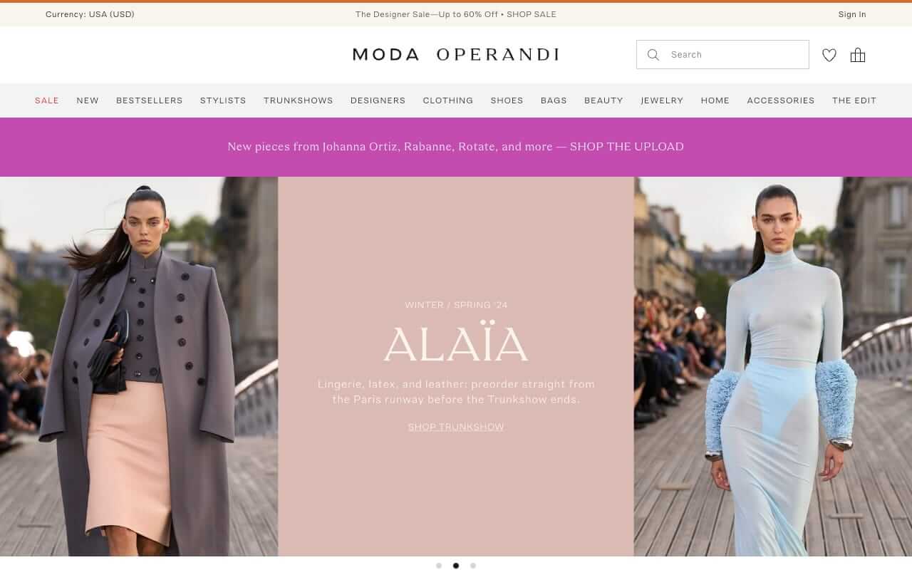 Moda Operandi Website