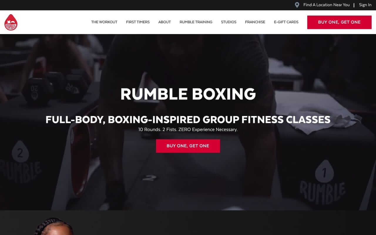 Rumble Boxing Website