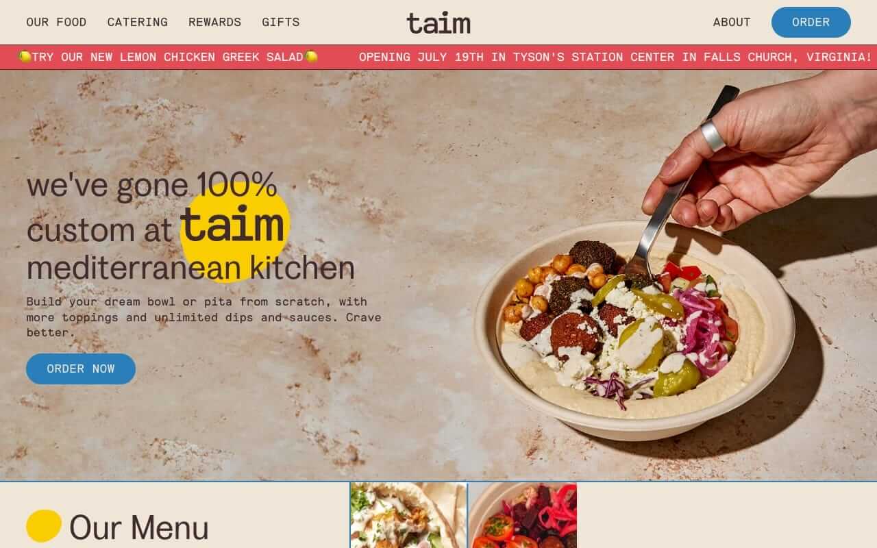 Taïm Falafel Website
