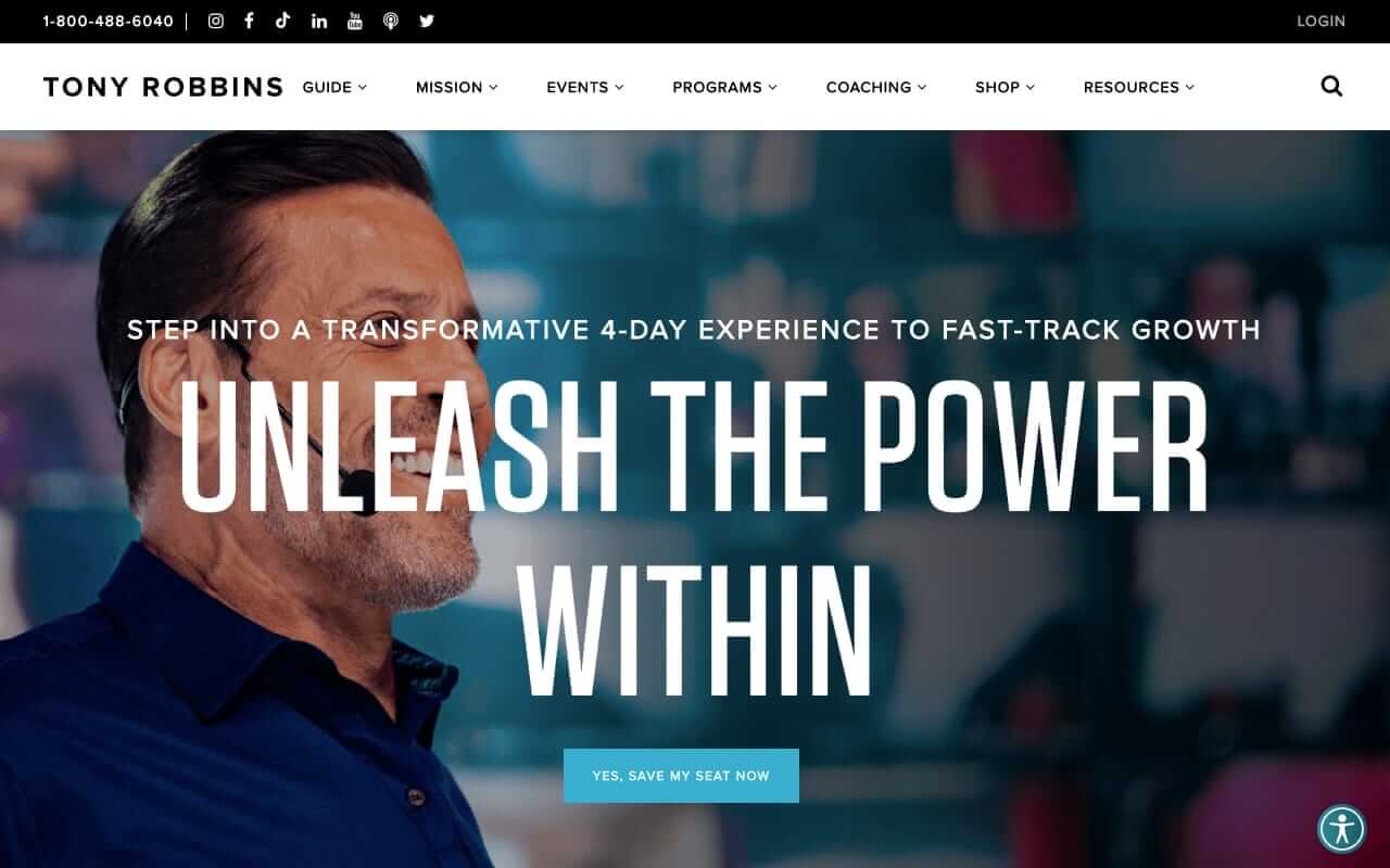 Tony Robbins Website