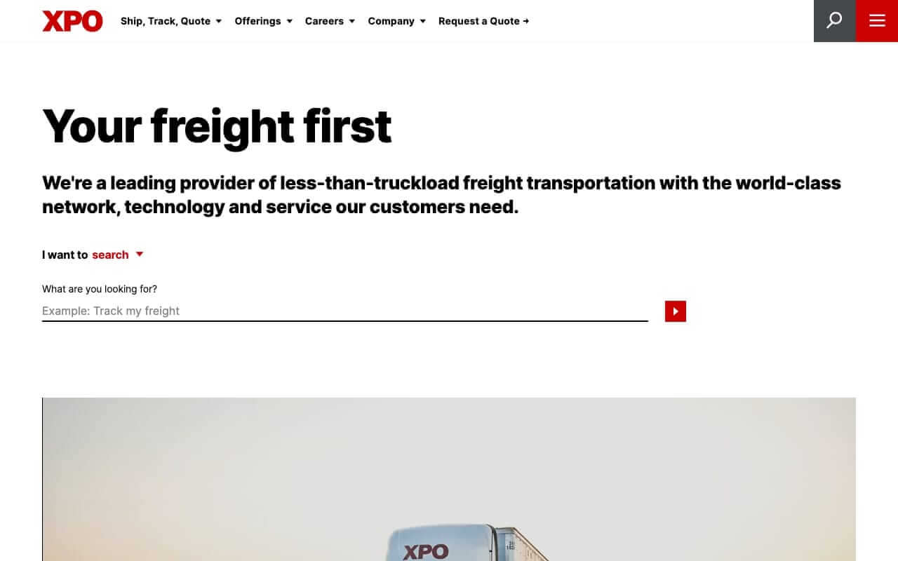 XPO Logistics Website